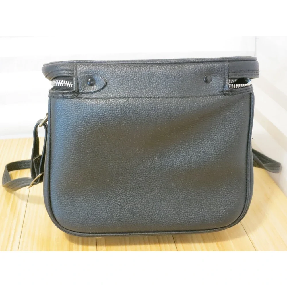 Vintage Kane-M Brand Black Zippered Bag Case With Strap 9x8x6 in. Made‎ in Korea
